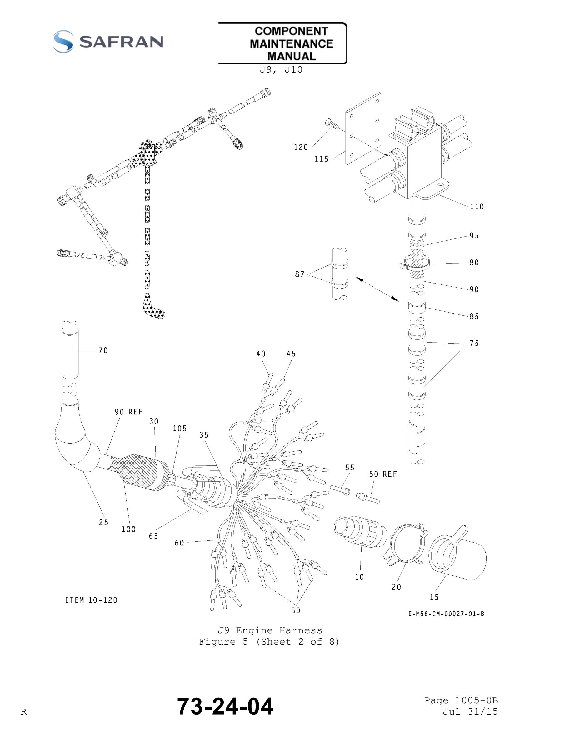 J9 Engine Harness teknik çizimi, PDF dosyasının 414. fiziksel sayfası